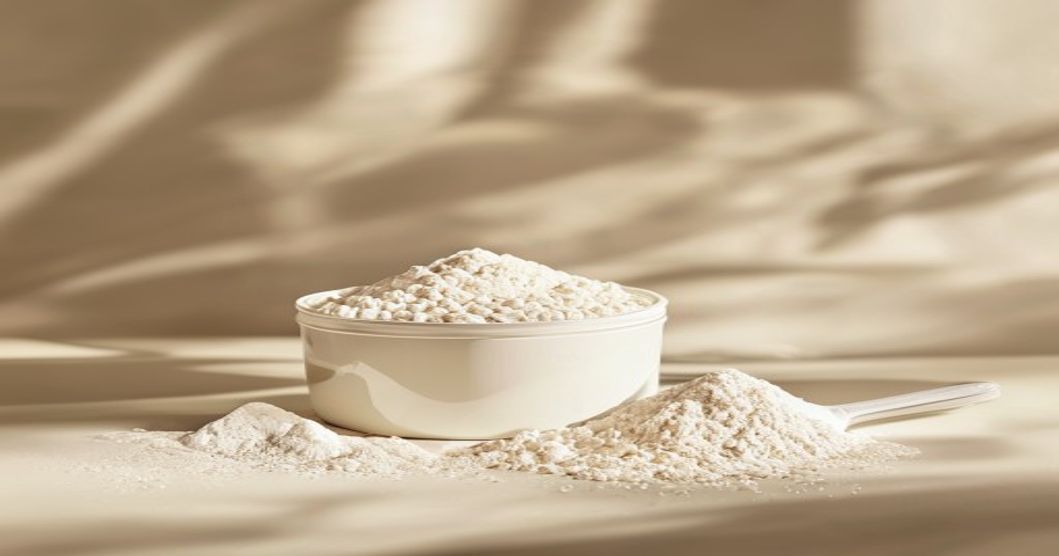 Pots de whey économique avec étiquette de prix